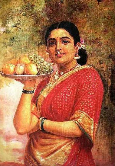 Raja Ravi Varma The Maharashtrian Lady France oil painting art